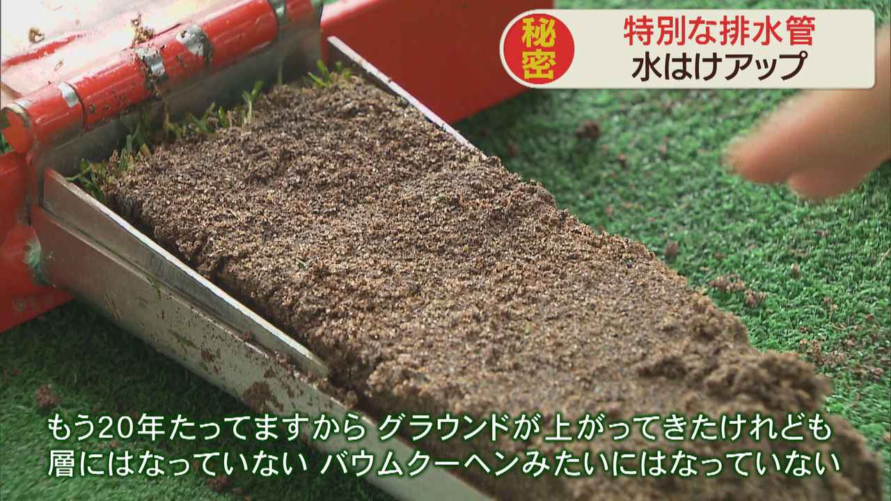 画像: ピッチの下は?