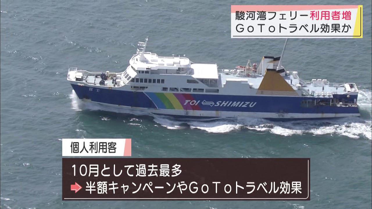 画像: GoTo効果で個人利用は過去最多 新型コロナの影響で団体利用は去年の3分の1 静岡県・駿河湾フェリー youtu.be