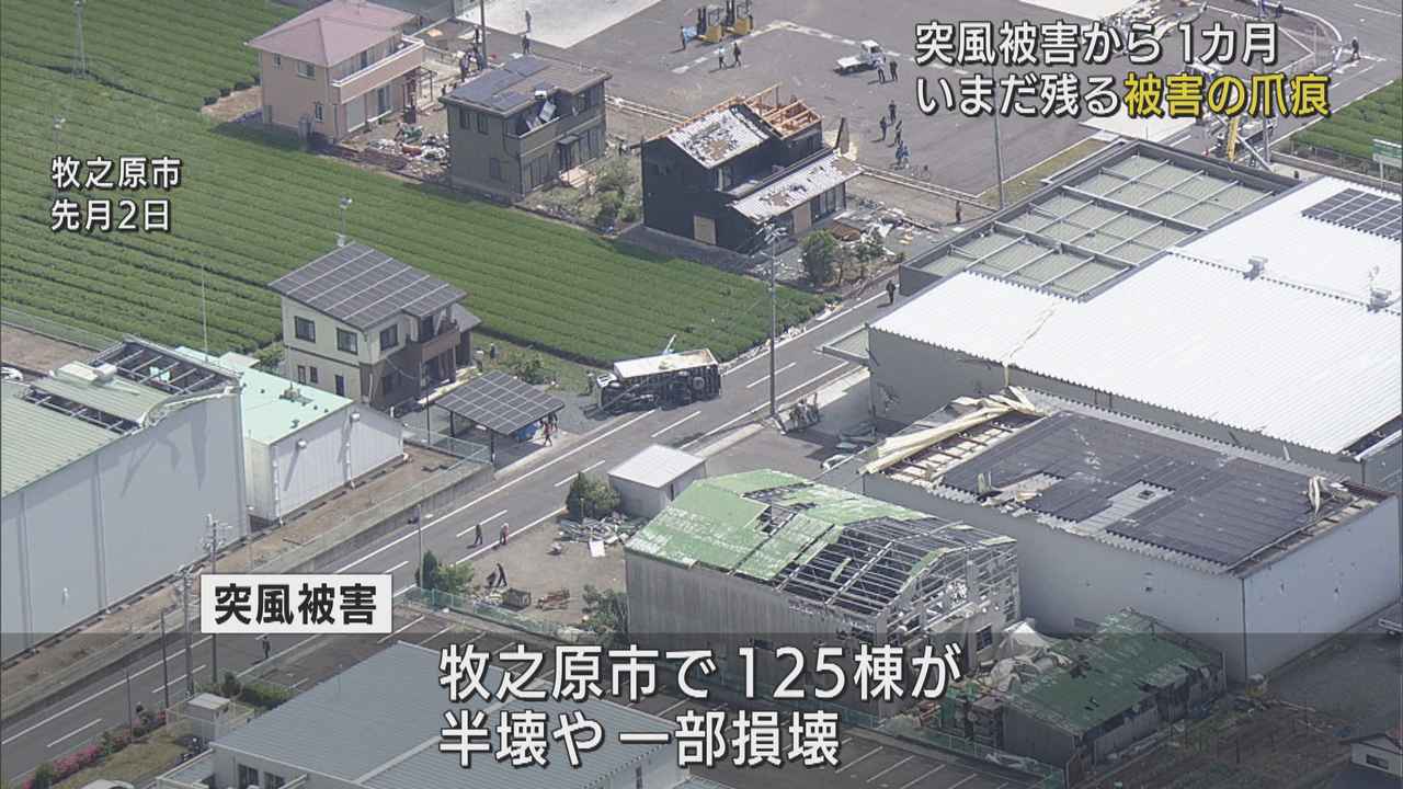 画像: 突風被害から1カ月 家屋や農業施設に残る爪痕 静岡・牧之原市