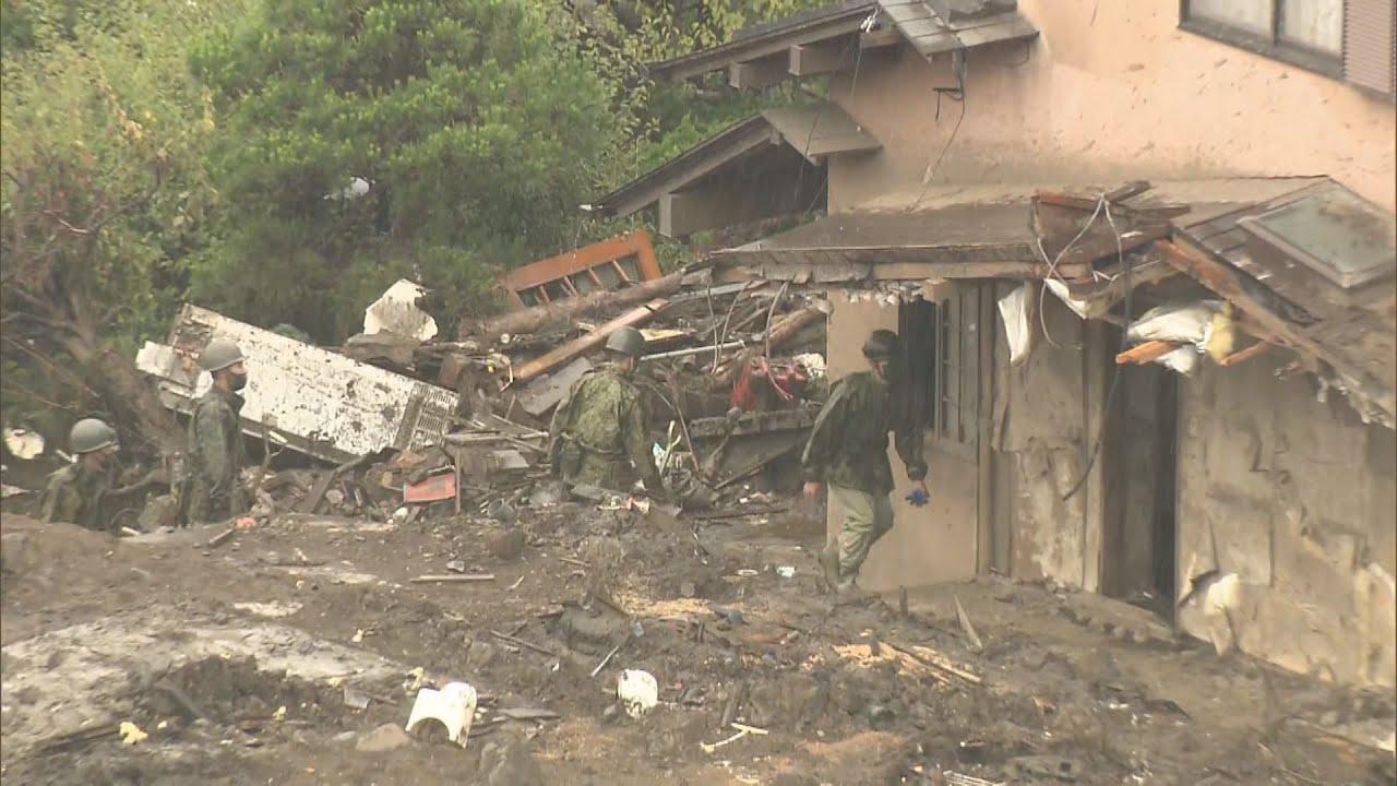 画像: 静岡・熱海土石流災害　台風迫る中、捜索活動続く youtu.be
