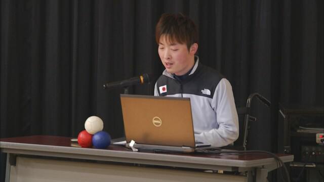 画像: 講演する杉村英孝さん 2018年1月