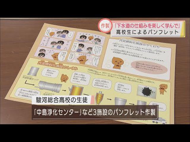 画像: 高校生が下水道施設を紹介するパンフレット作成 下水の再利用の仕組みなどをわかりやすく説明 見学の小学生に配布予定 静岡市 youtu.be