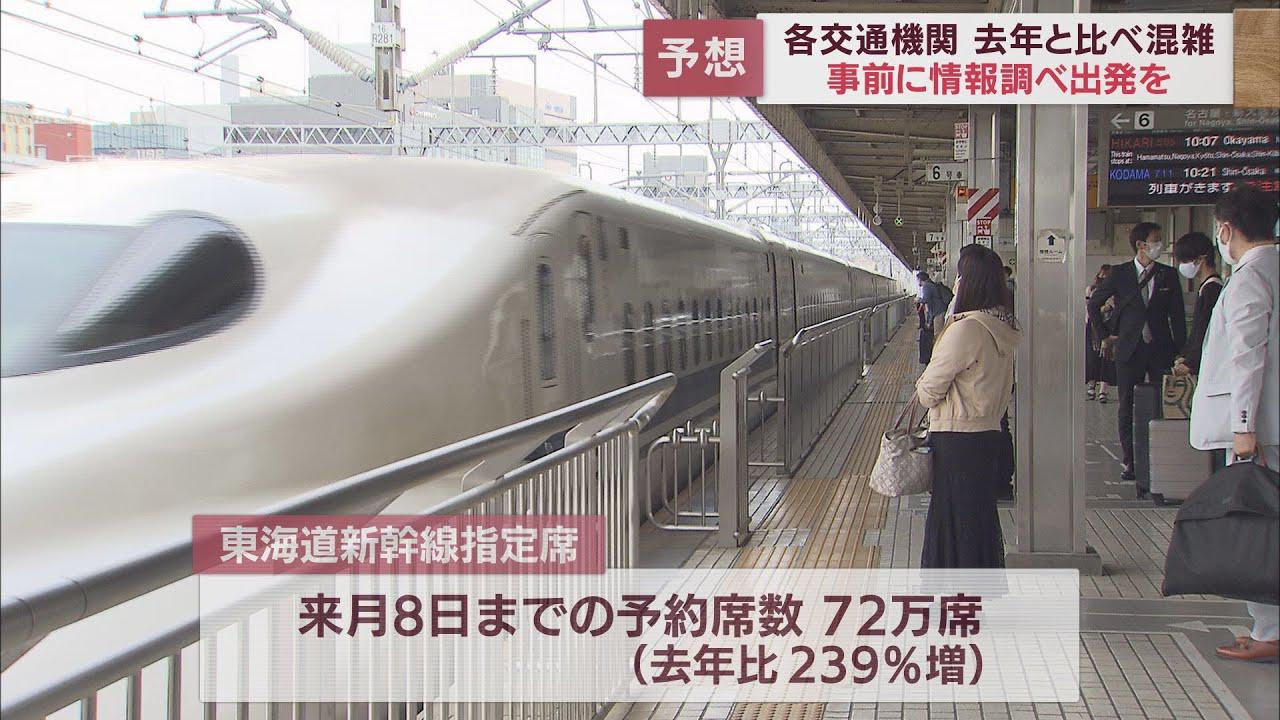 画像: GW期間の交通機関の混雑状況は 新幹線予約は前年より利用者大幅増もコロナ禍前の6割程度 youtu.be