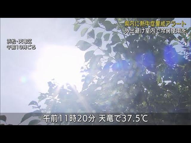 画像: 浜松・天竜で37.5℃…猛暑続く 今年初の「熱中症警戒アラート」 静岡県 youtu.be