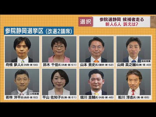 画像: 参院静岡選挙区（２）新人　若林洋平氏・鈴木千佳氏・舟橋夢人氏・堀川圭輔氏・山本貴史氏・船川淳志氏 youtu.be