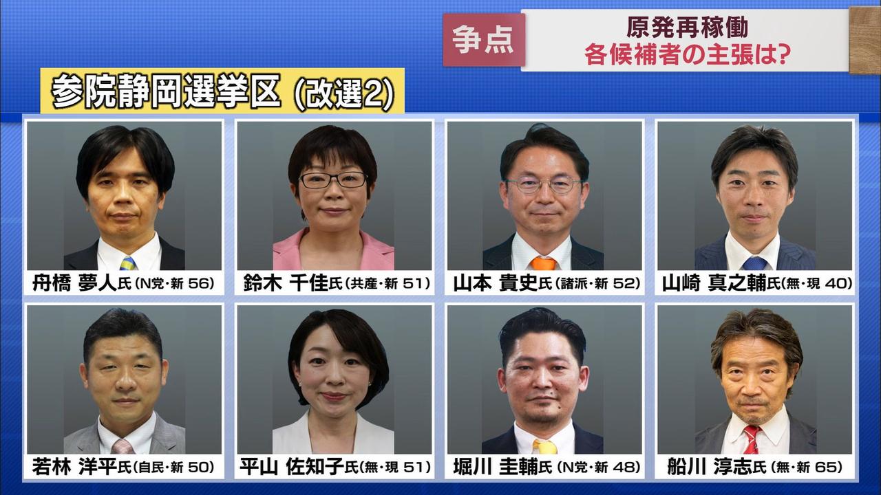 画像: 【参院選の争点】(2)浜岡原発…再稼働すべきか、すべきでないか 静岡選挙区の8人はどう考える