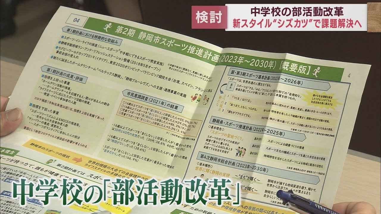 画像: 「シズカツ」で部活動の充実や教員の負担解消を 中学校の部活動における新たな施策とは 静岡市 youtu.be