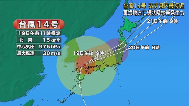 画像: 【台風14号】東海地方に線状降水帯が発生する可能性も 東海道新幹線は運転取りやめや大幅な本数減少も /19日午前11時 youtu.be