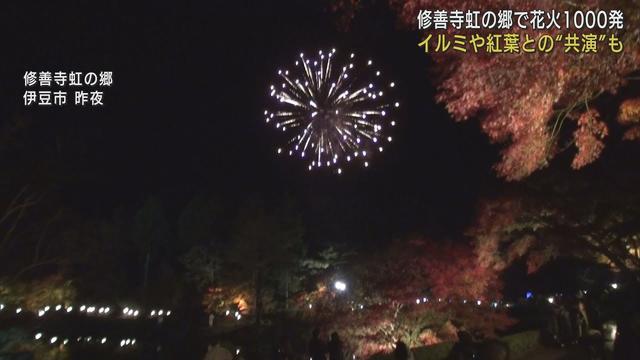 画像: 紅葉との共演も…夜空彩る1000発の花火 静岡・伊豆市 修善寺虹の郷 youtu.be