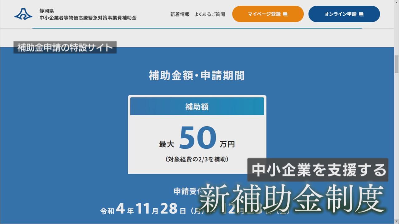 画像: 最大50万円を助成する静岡県の中小企業向け緊急支援策 情報漏えいによる申請システム受付停止 停止受けて県の対応や変更点とは…