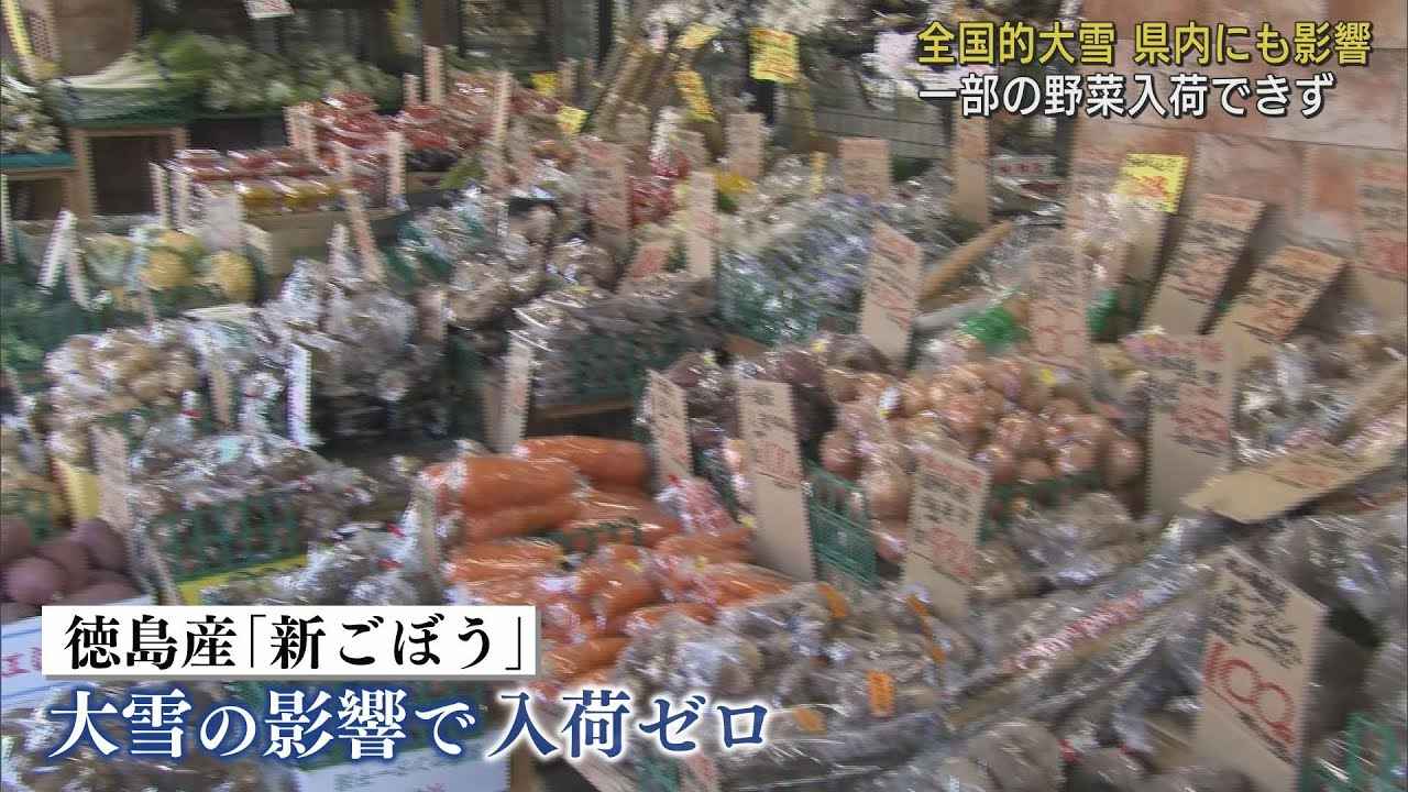 画像: 全国的な大雪で市場に影響 きゅうりは品薄、徳島産の「新ごぼう」は入荷がゼロ 静岡市 youtu.be