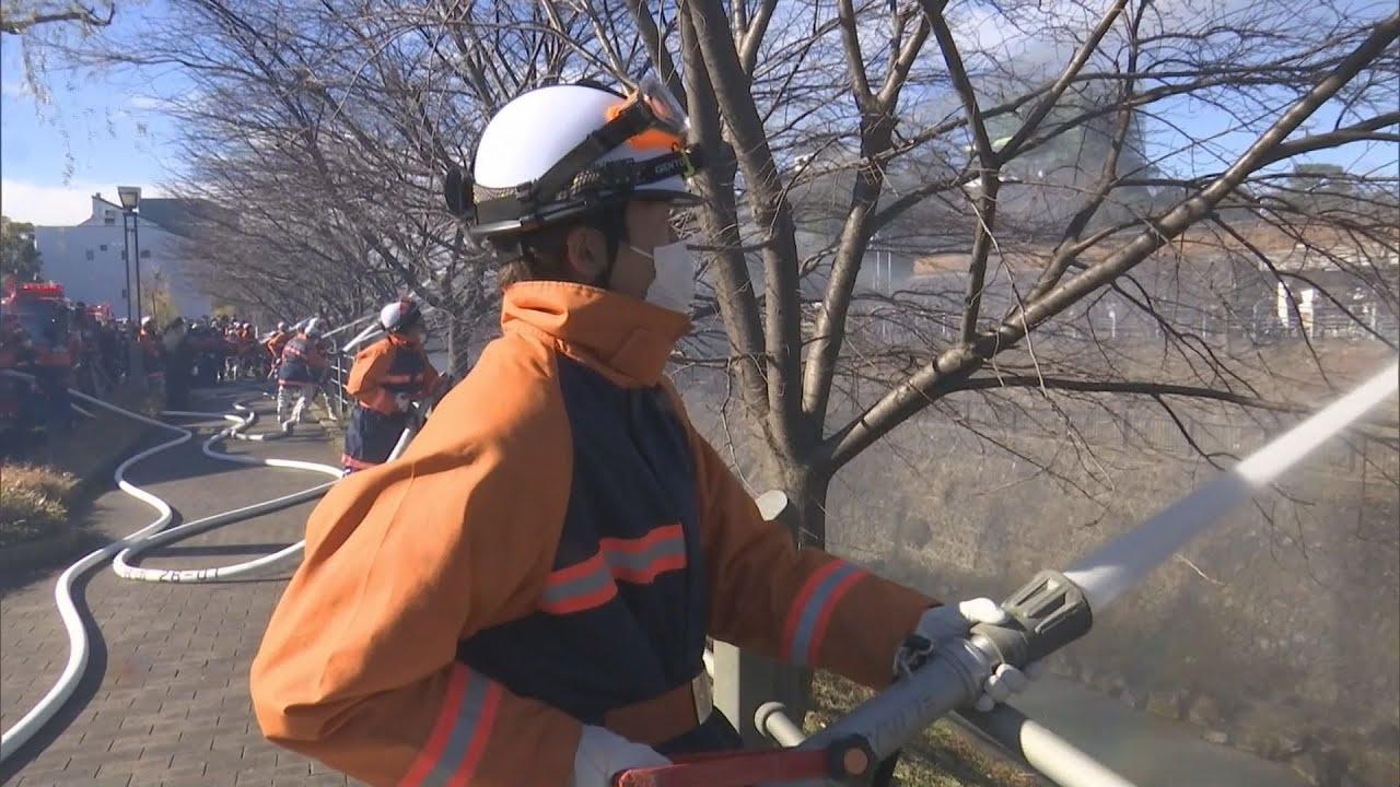 画像: 「火事を見つけたらすぐさま出動出来るように」消防出初式に約700人が参加 「火の用心」呼び掛ける 静岡・掛川市 youtu.be