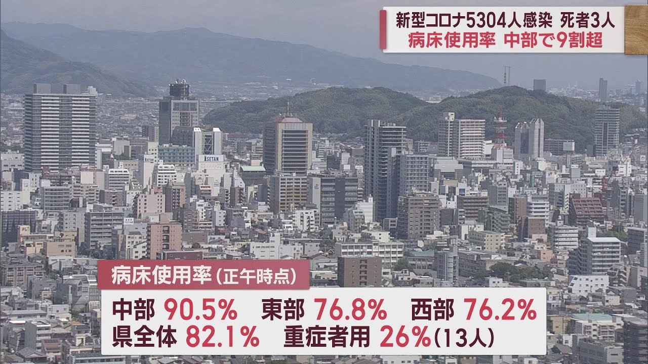 画像: 静岡県中部の病床使用率9割超 新規感染者5304人 【新型コロナ/1月15日】 youtu.be