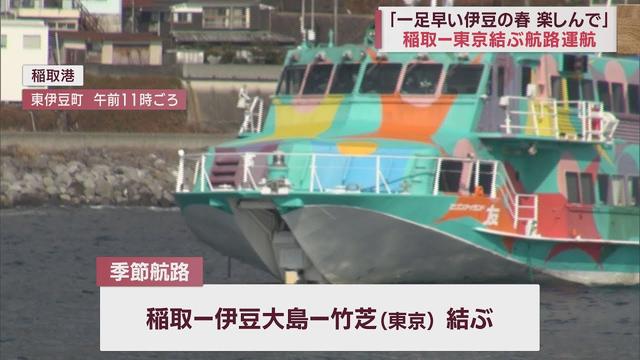 画像: 伊豆・稲取港と東京・竹芝を結ぶ期間限定の高速ジェット船運航始まる 「一足早い伊豆の春を楽しんで」 静岡・東伊豆町 youtu.be