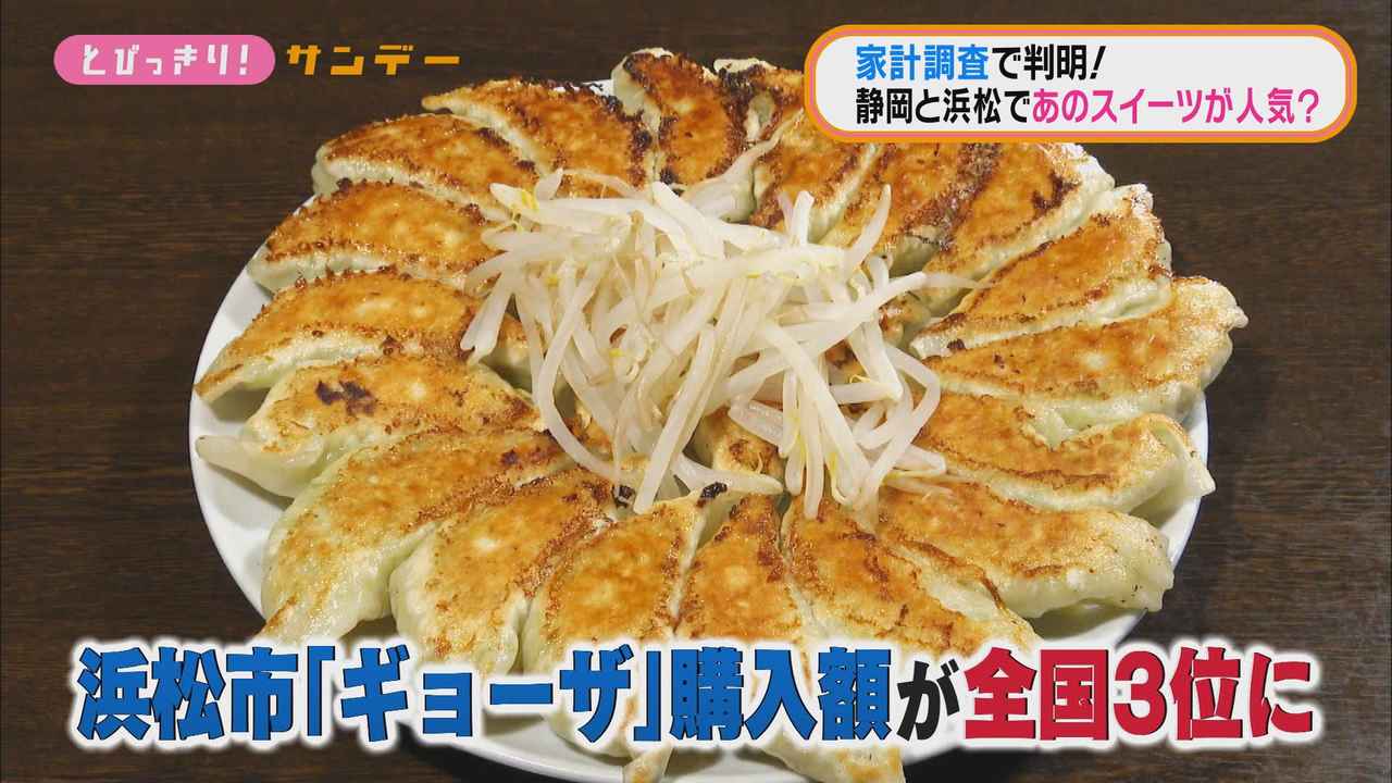 画像: ギョーザ初の3位陥落でショックの浜松市 一方で2年連続トップのスイーツも 今年は静岡市と1・2位独占