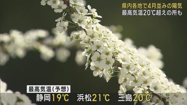 画像: 11日の静岡県内は広い範囲で晴れ 各地で4月並みの陽気に youtu.be