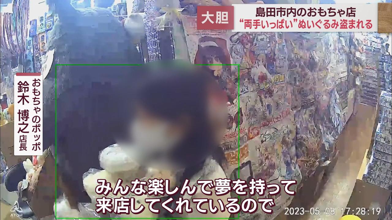 画像7: 営業中の店内から大量のぬいぐるみを盗んでいった女 大胆な犯行を検証 島田市