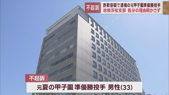 画像: 甲子園で準優勝した男性を不起訴処分 元同僚から14万円だまし取った容疑で逮捕・送検 静岡地検浜松支部 youtu.be