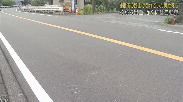 画像: 道の真ん中で頭から血を流して倒れている男性を発見 傍らには自転車 搬送先の病院で死亡を確認 静岡・裾野市 youtu.be