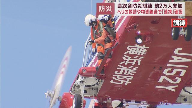 画像: 静岡県総合防災訓練 湖西市では自衛隊ヘリによる救出訓練 浜松市では大量の支援物資の配送訓練を実施 youtu.be