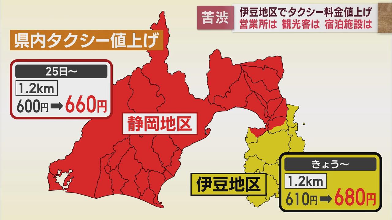 画像1: ドライバーの人材不足と高齢化　利用客の減少、燃料の高騰の中サービスの質を保てなくなったとして伊豆地域でタクシーが値上げ