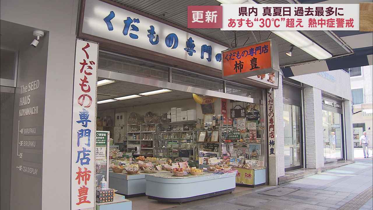 画像1: 商店街の青果店では